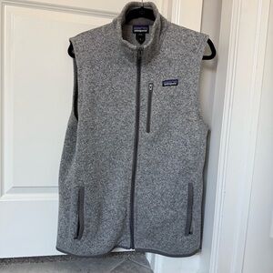 Patagonia Men's Heather Gray Full-Zip Fleece Vest
